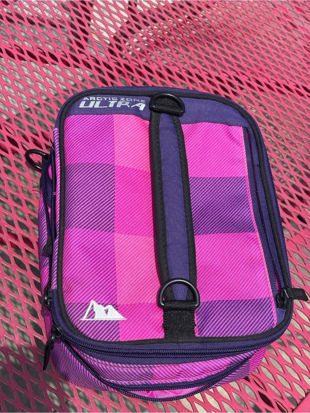 Arcticzone Pink & Purple Plaid Insulated Lunchbox